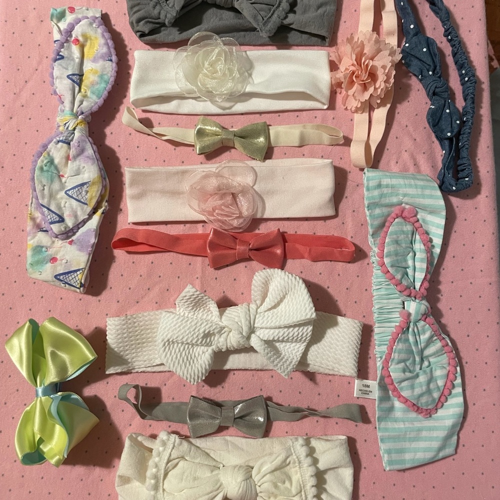 12 baby headbands for 1-2 years old